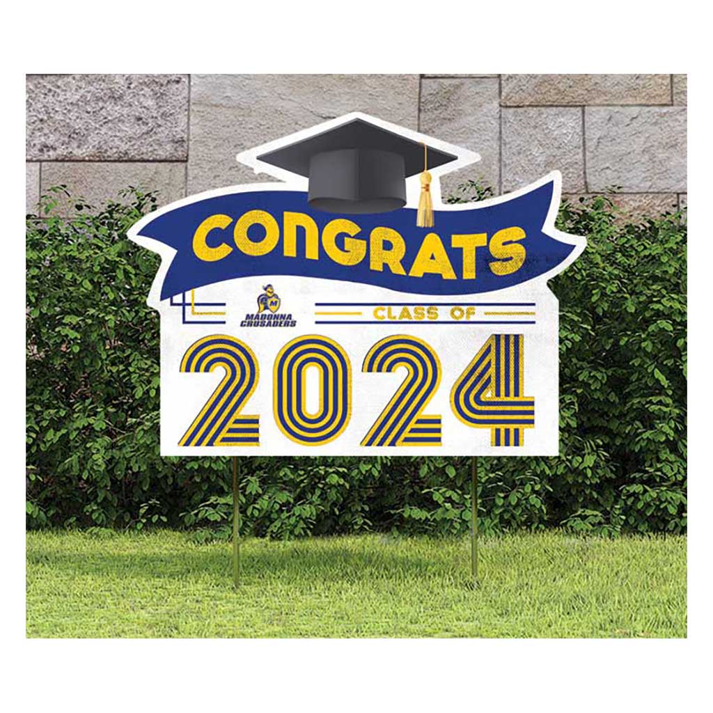18x24 Congrats Graduation Lawn Sign Madonna University Crusaders