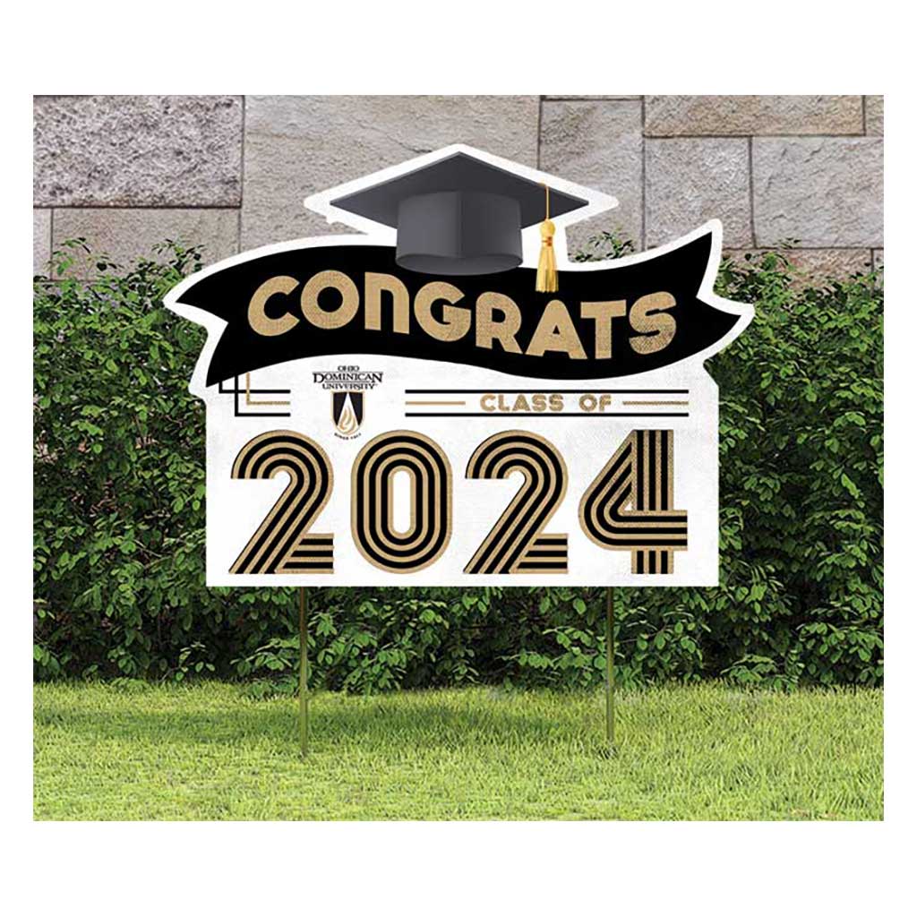 18x24 Congrats Graduation Lawn Sign Ohio Dominican University Panthers