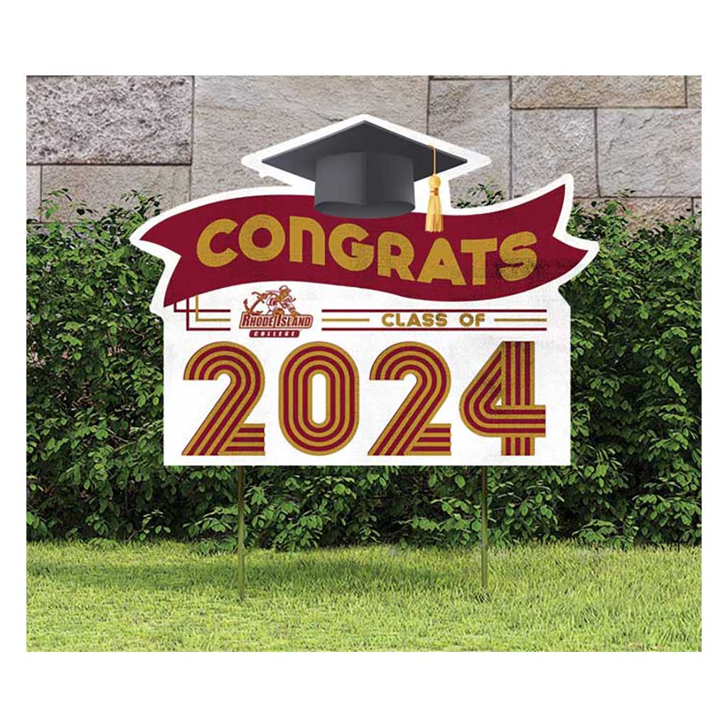 18x24 Congrats Graduation Lawn Sign Rhode Island College Anchormen