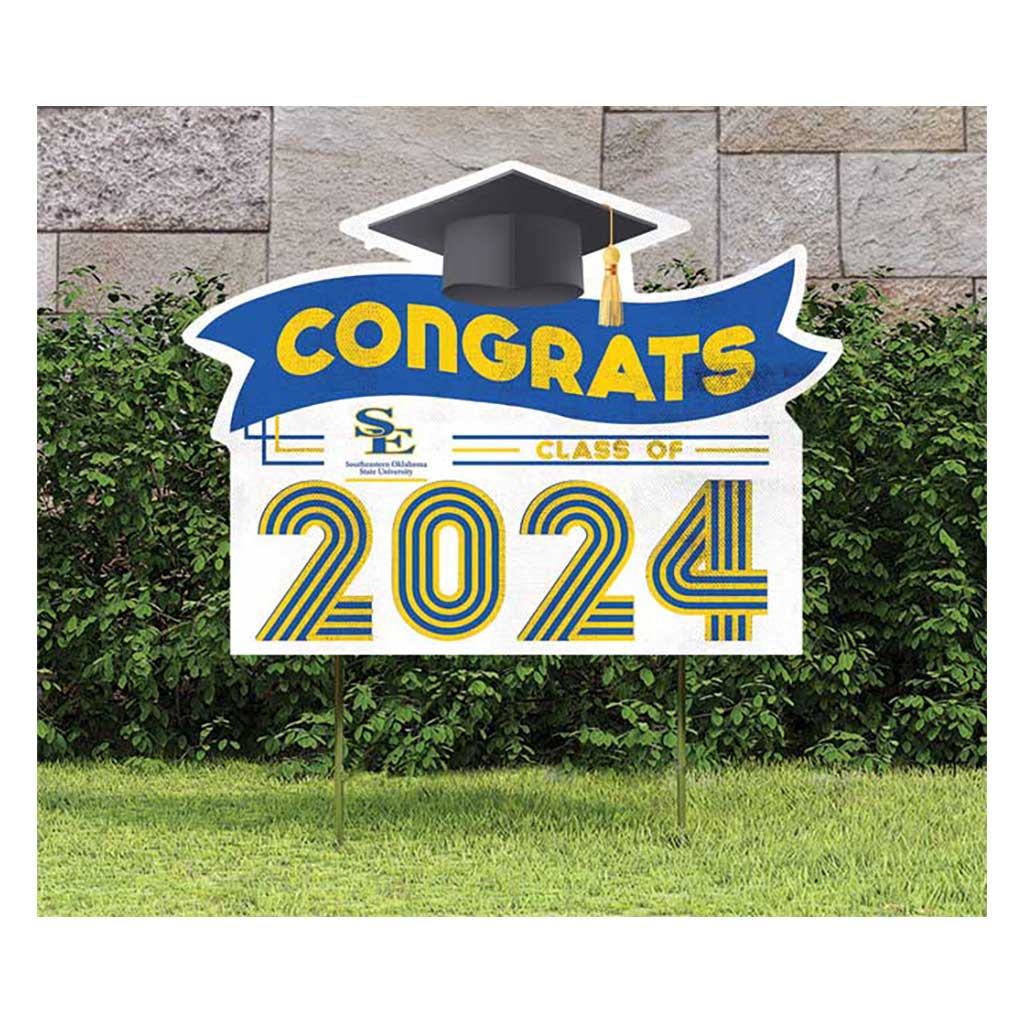 18x24 Congrats Graduation Lawn Sign Southeastern Oklahoma State University Savage Storm