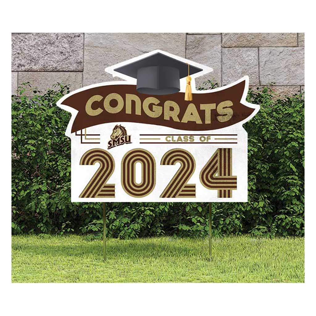 18x24 Congrats Graduation Lawn Sign Southwest Minnesota State University Mustangs