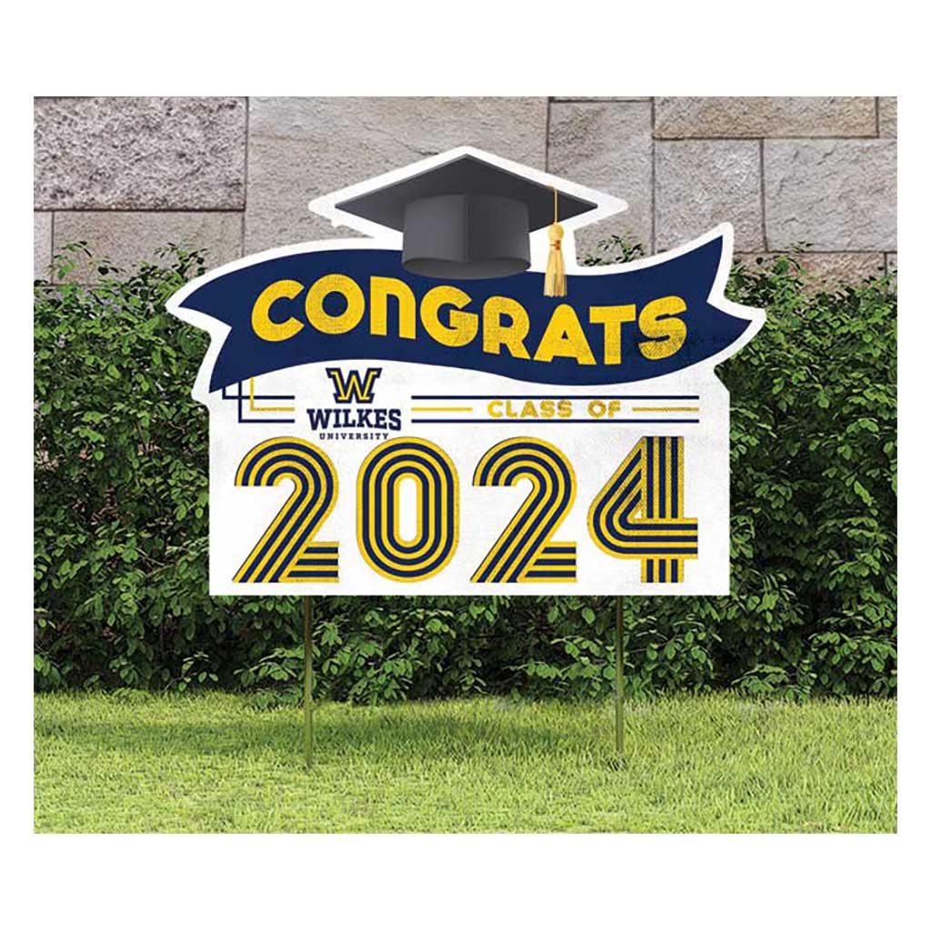 18x24 Congrats Graduation Lawn Sign Wilkes University Colonels