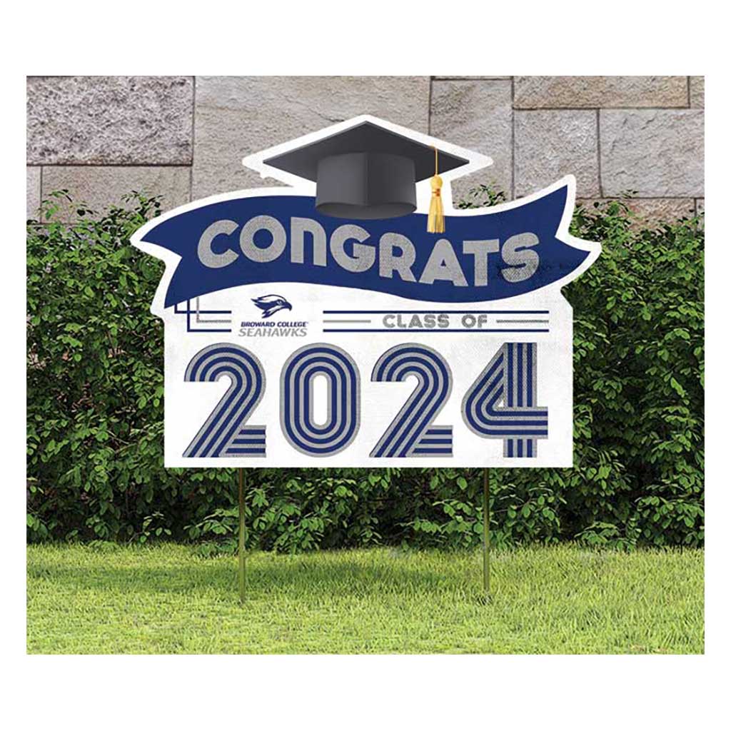 18x24 Congrats Graduation Lawn Sign Broward College Seahawks