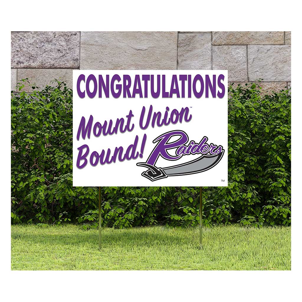 18x24 Lawn Sign Congratulations Graduate Mount Union
