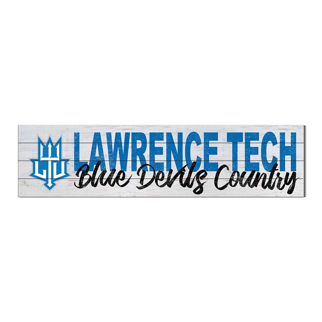 40x10 Sign With Logo Lawrence Technological University Blue Devils