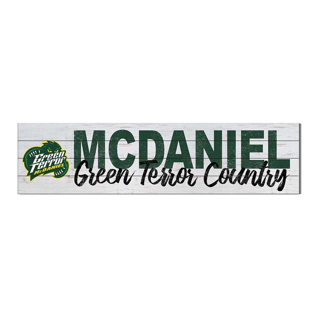 40x10 Sign With Logo McDaniel College Green Terror