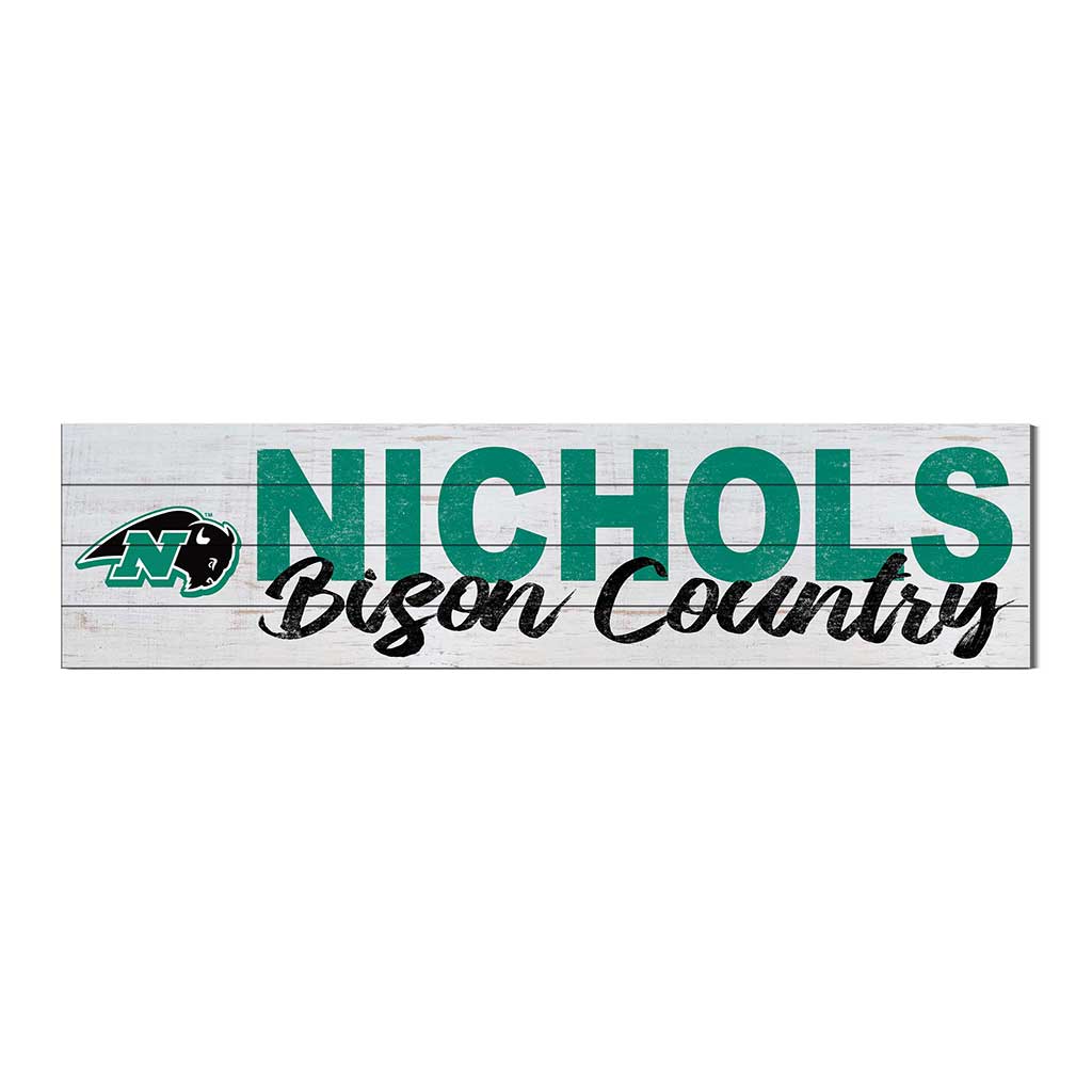 40x10 Sign With Logo Nichols College Bison