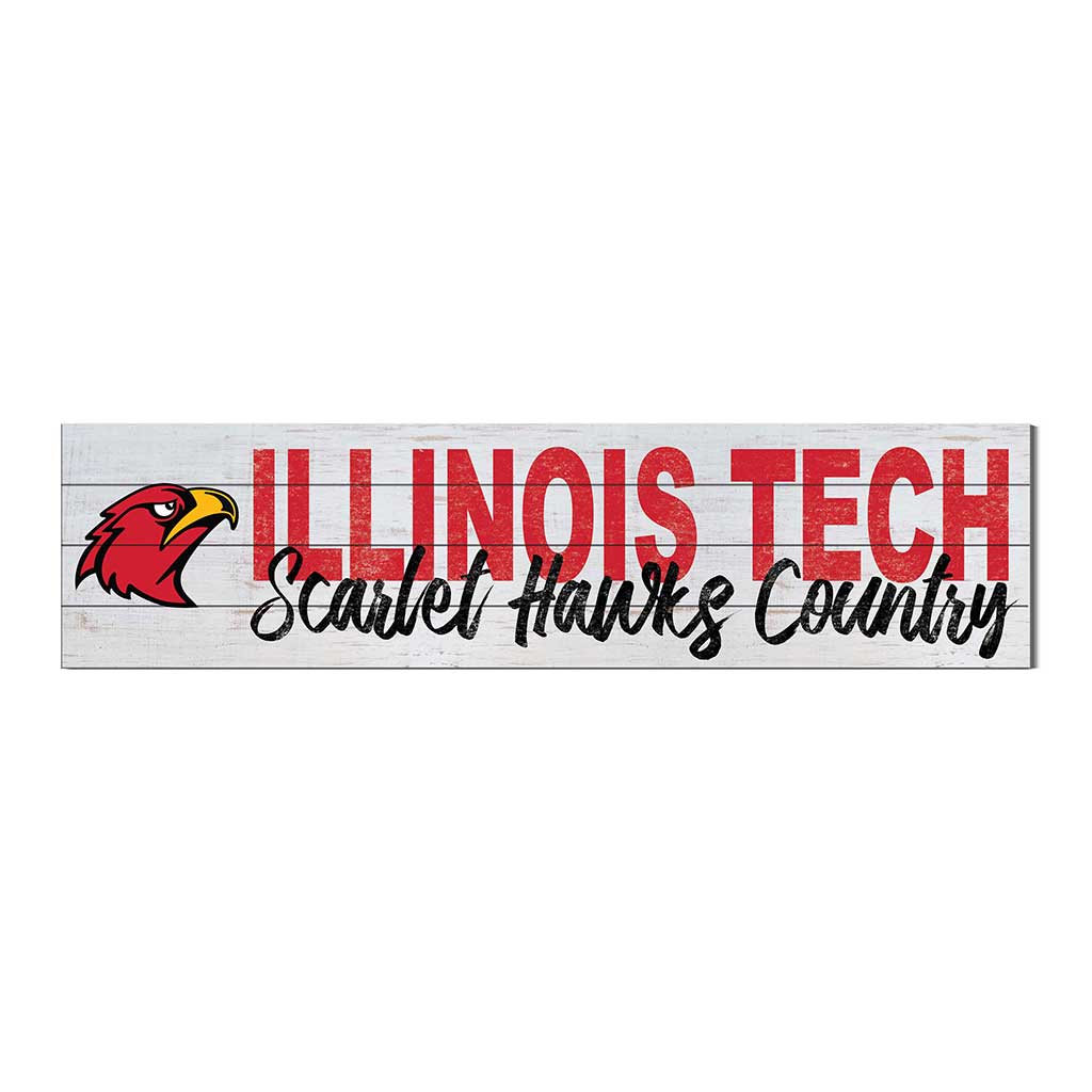 40x10 Sign With Logo Illinois Institute of Technology Scarlet Hawks