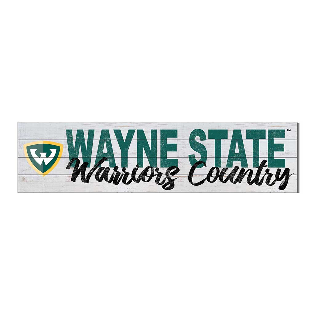 40x10 Sign With Logo Wayne State University Warriors