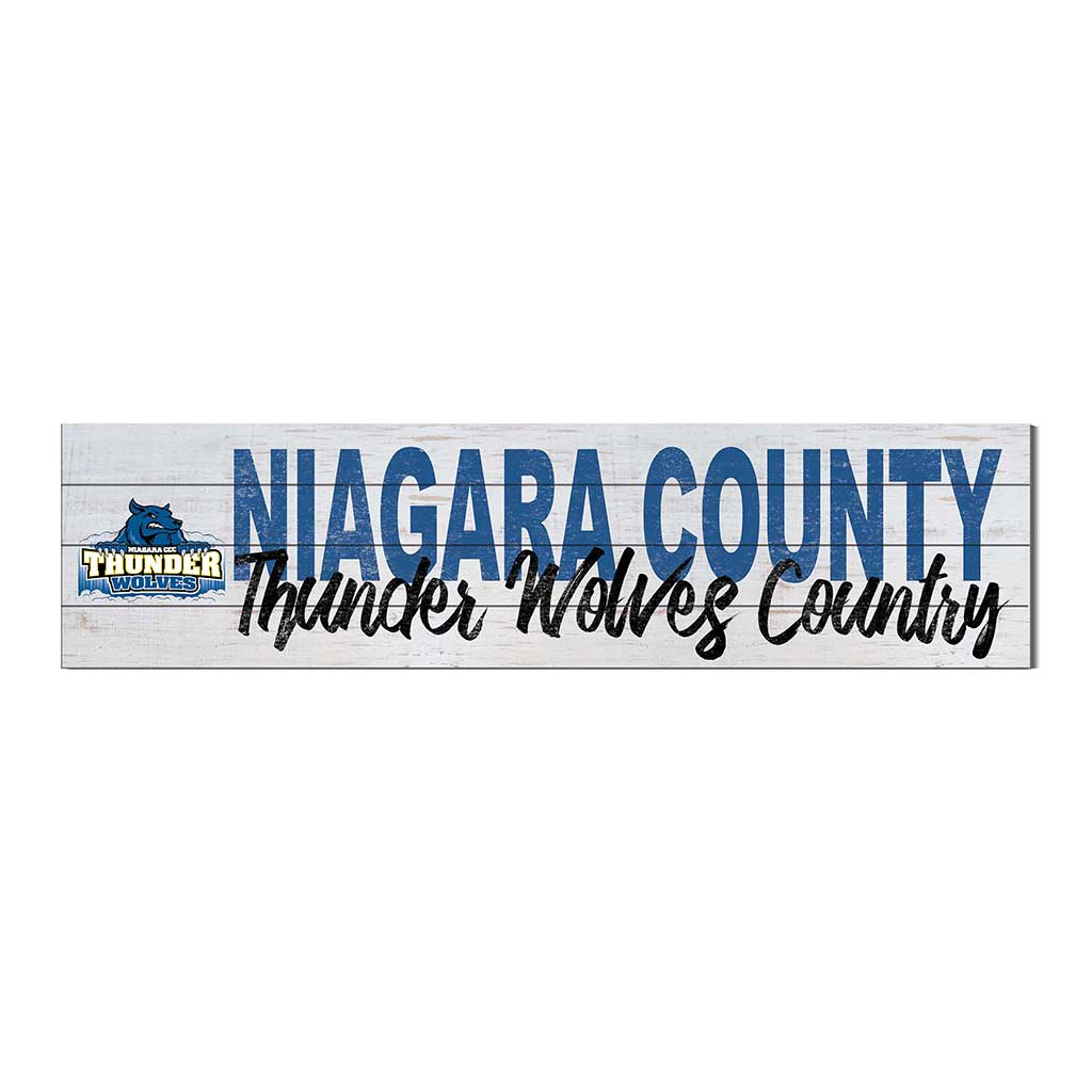 40x10 Sign With Logo Niagara County Community College Thunder Wolves