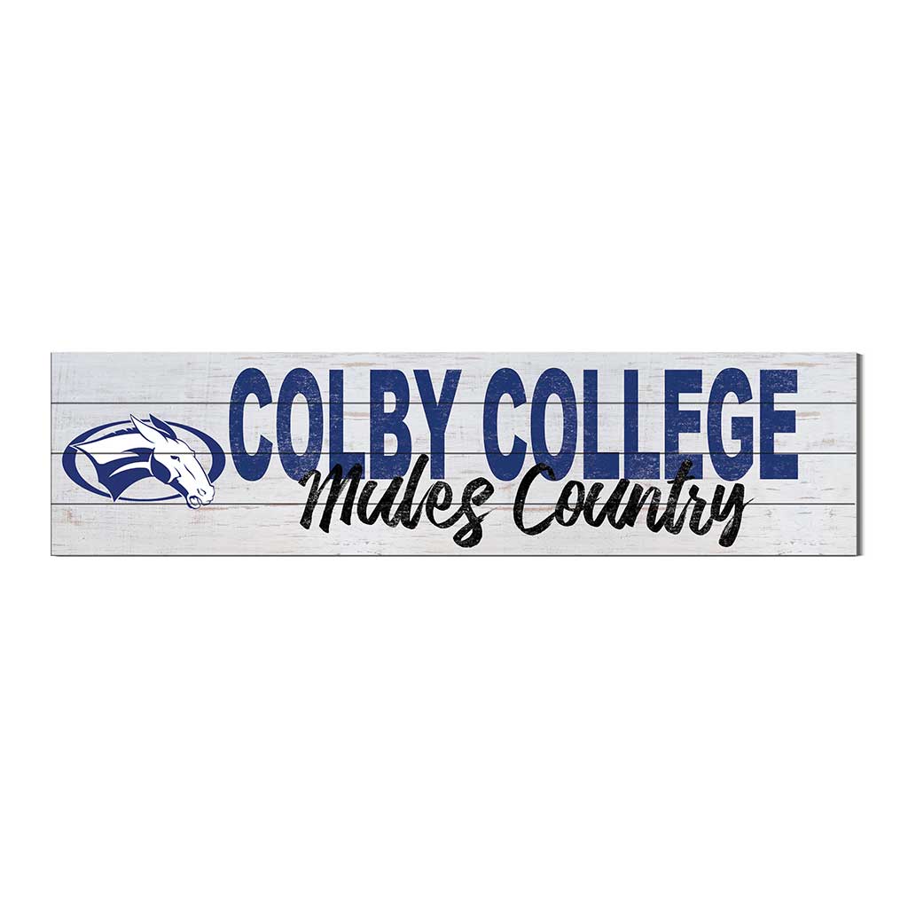 40x10 Sign With Logo Colby College White Mules