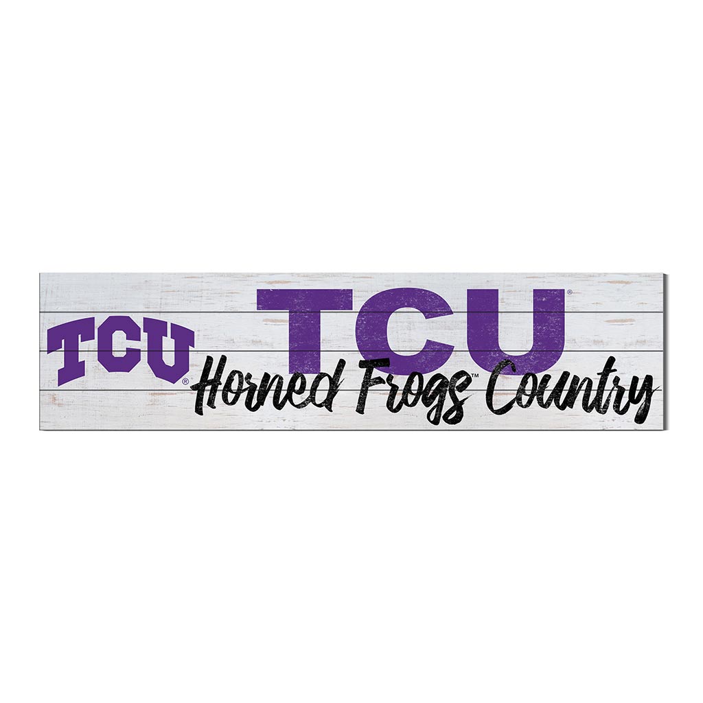 40x10 Sign With Logo Texas Christian Horned Frogs