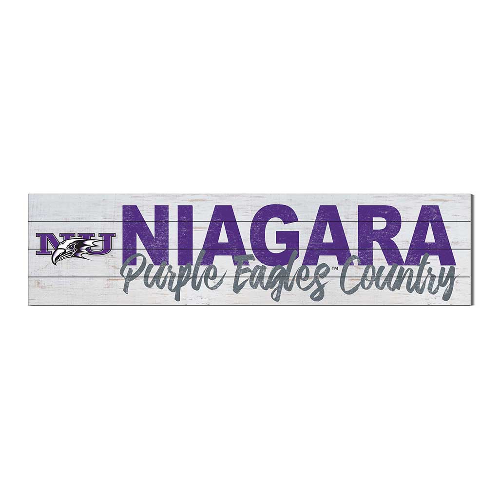 40x10 Sign With Logo Niagara University Purple Eagles