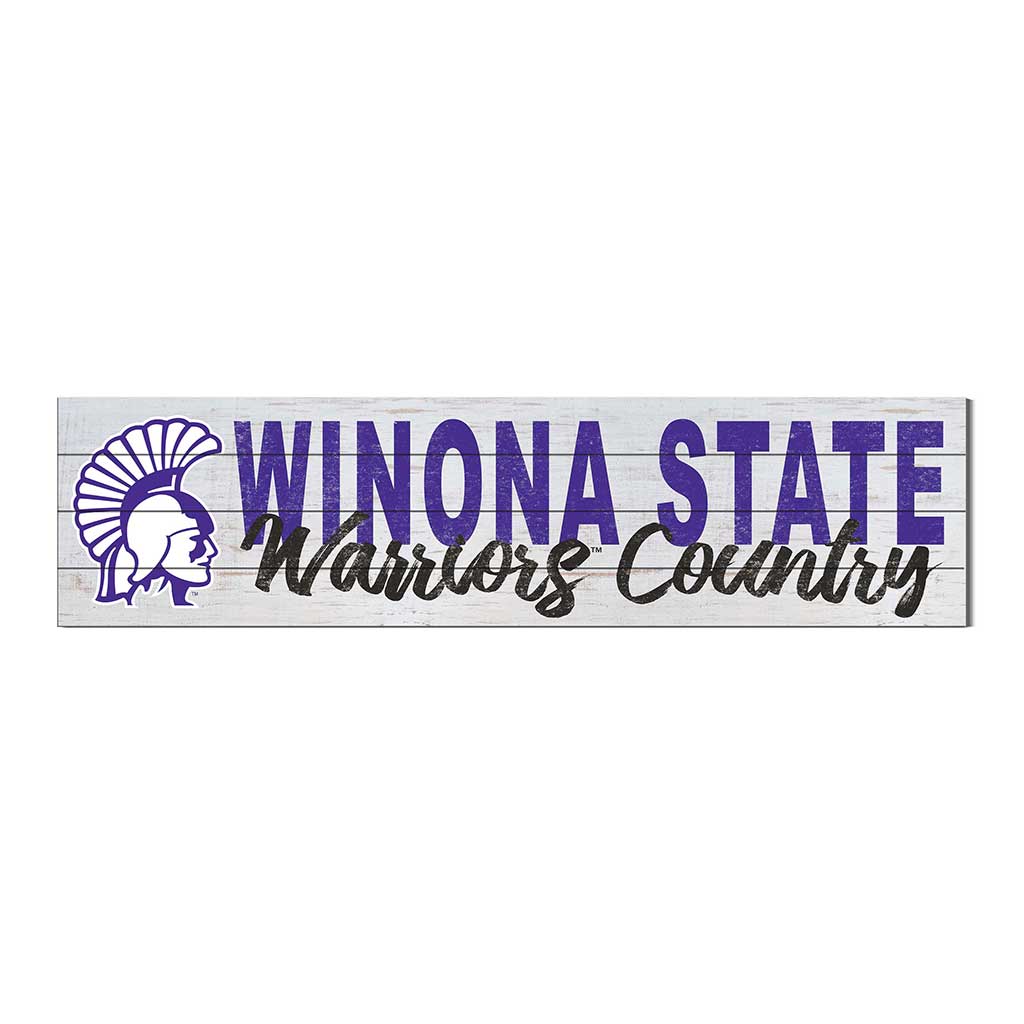 40x10 Sign With Logo Winona State University Warriors