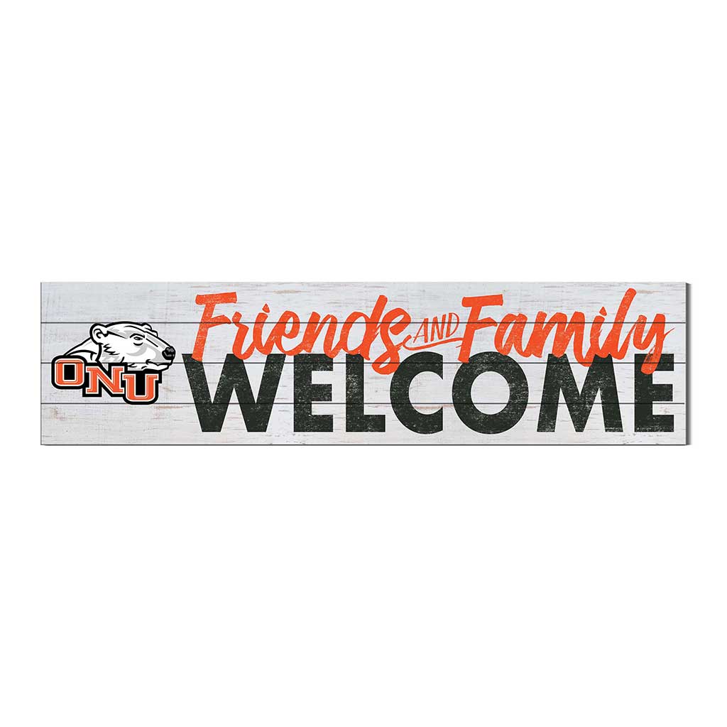 40x10 Sign Friends Family Welcome Ohio Northern University Polar Bears