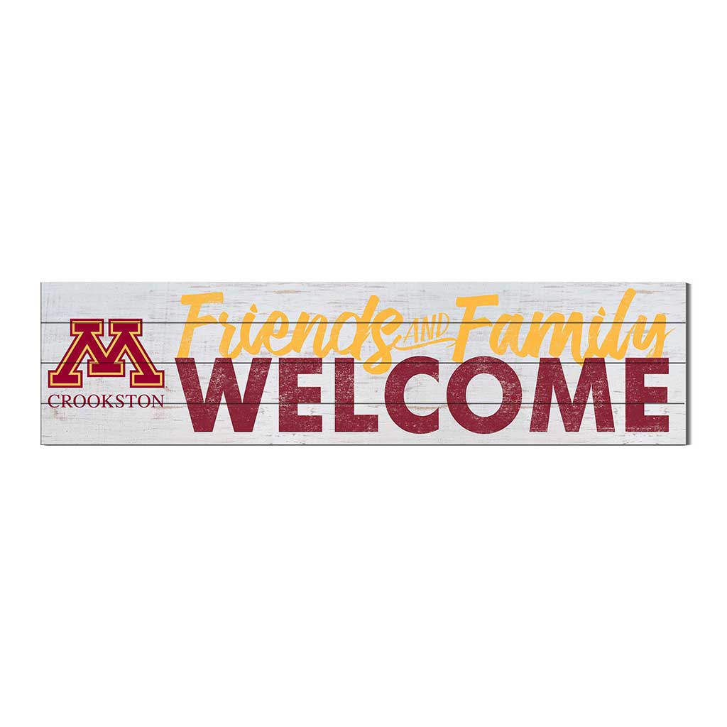 40x10 Sign Friends Family Welcome University of Minnesota Crookston Golden Eagles