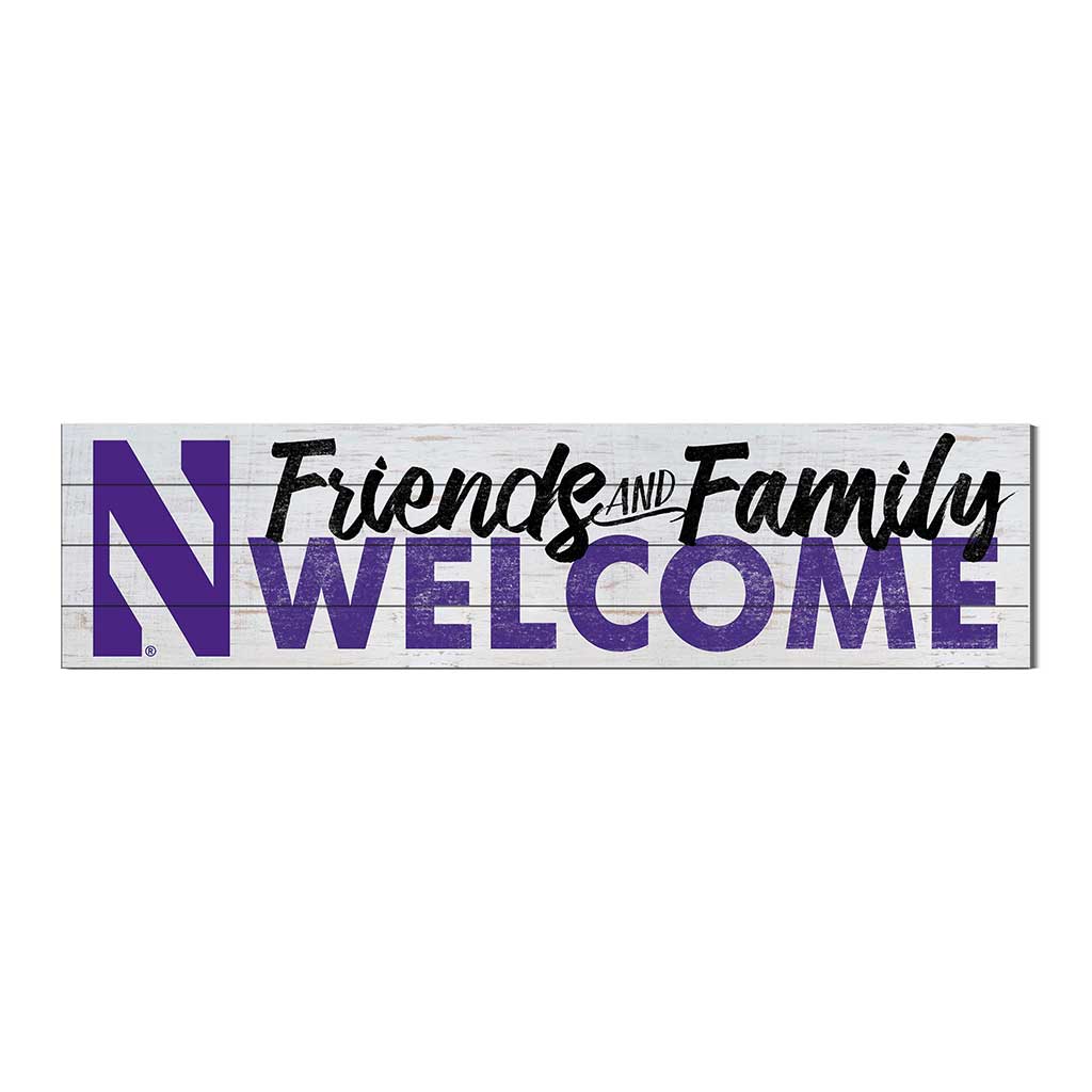 40x10 Sign Friends Family Welcome Northwestern University - Chicago Wildcats