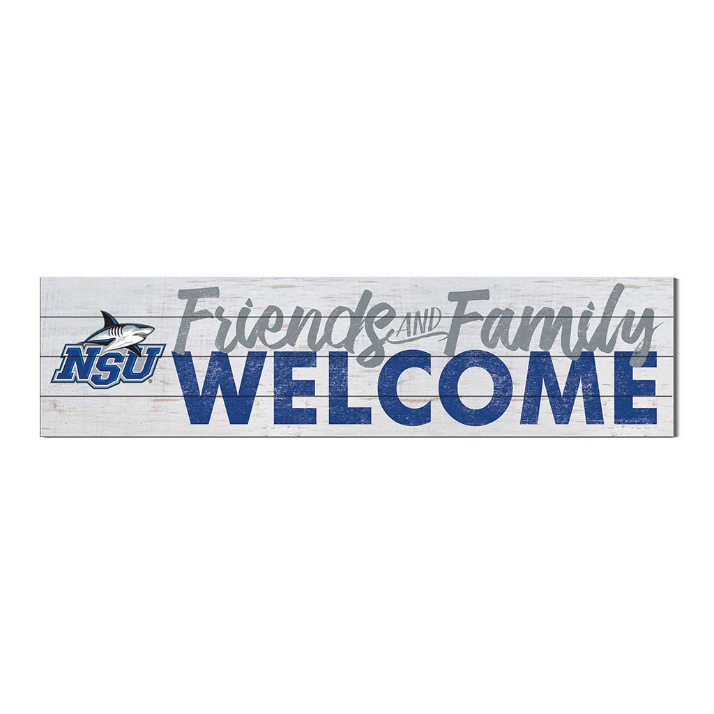 40x10 Sign Friends Family Welcome Nova Southeastern University Sharks