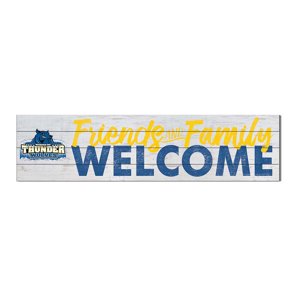 40x10 Sign Friends Family Welcome Niagara County Community College Thunder Wolves