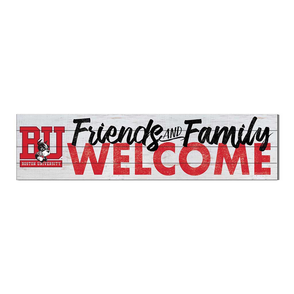 40x10 Sign Friends Family Welcome Boston University Terriers