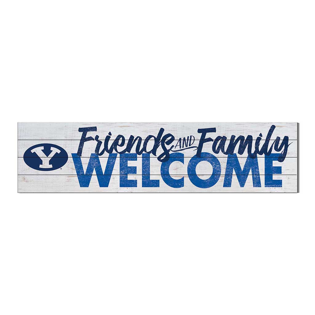 40x10 Sign Friends Family Welcome Brigham Young Cougars