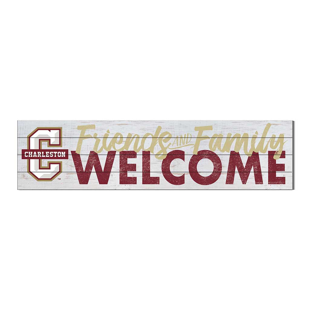 40x10 Sign Friends Family Welcome Charleston College Cougars