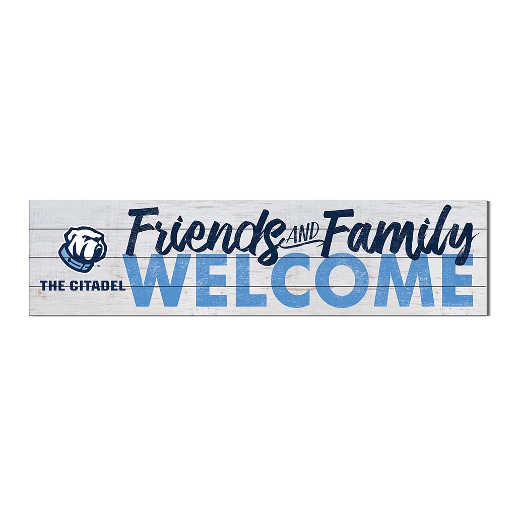 40x10 Sign Friends Family Welcome Citadel Bulldogs