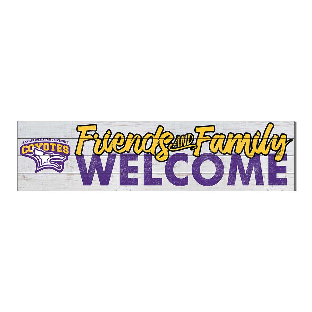 40x10 Sign Friends Family Welcome Kansas Wesleyan Coyotes