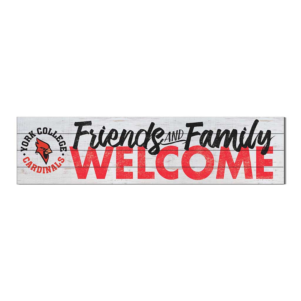 40x10 Sign Friends Family Welcome York College Cardinals