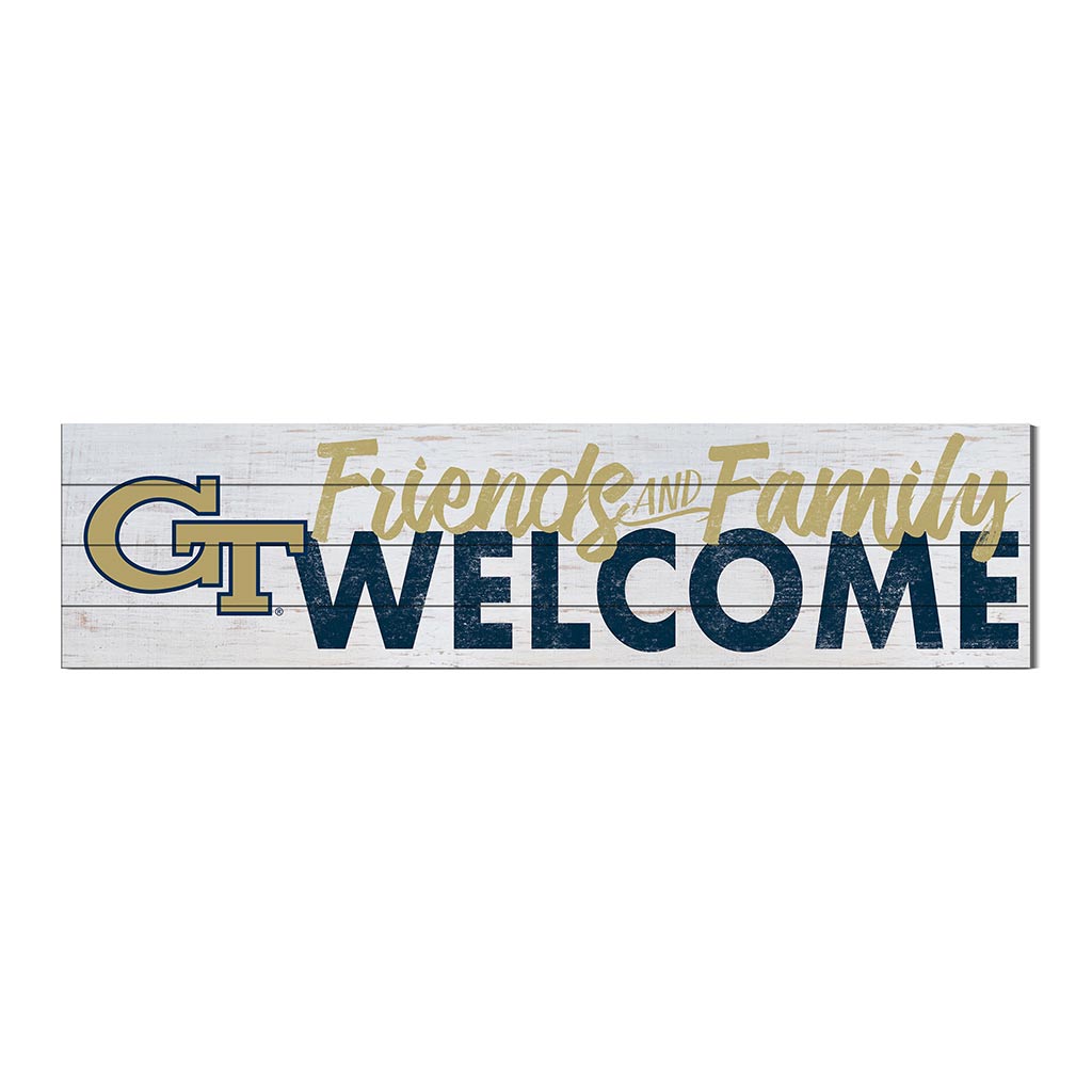 40x10 Sign Friends Family Welcome Georgia Tech Yellow Jackets