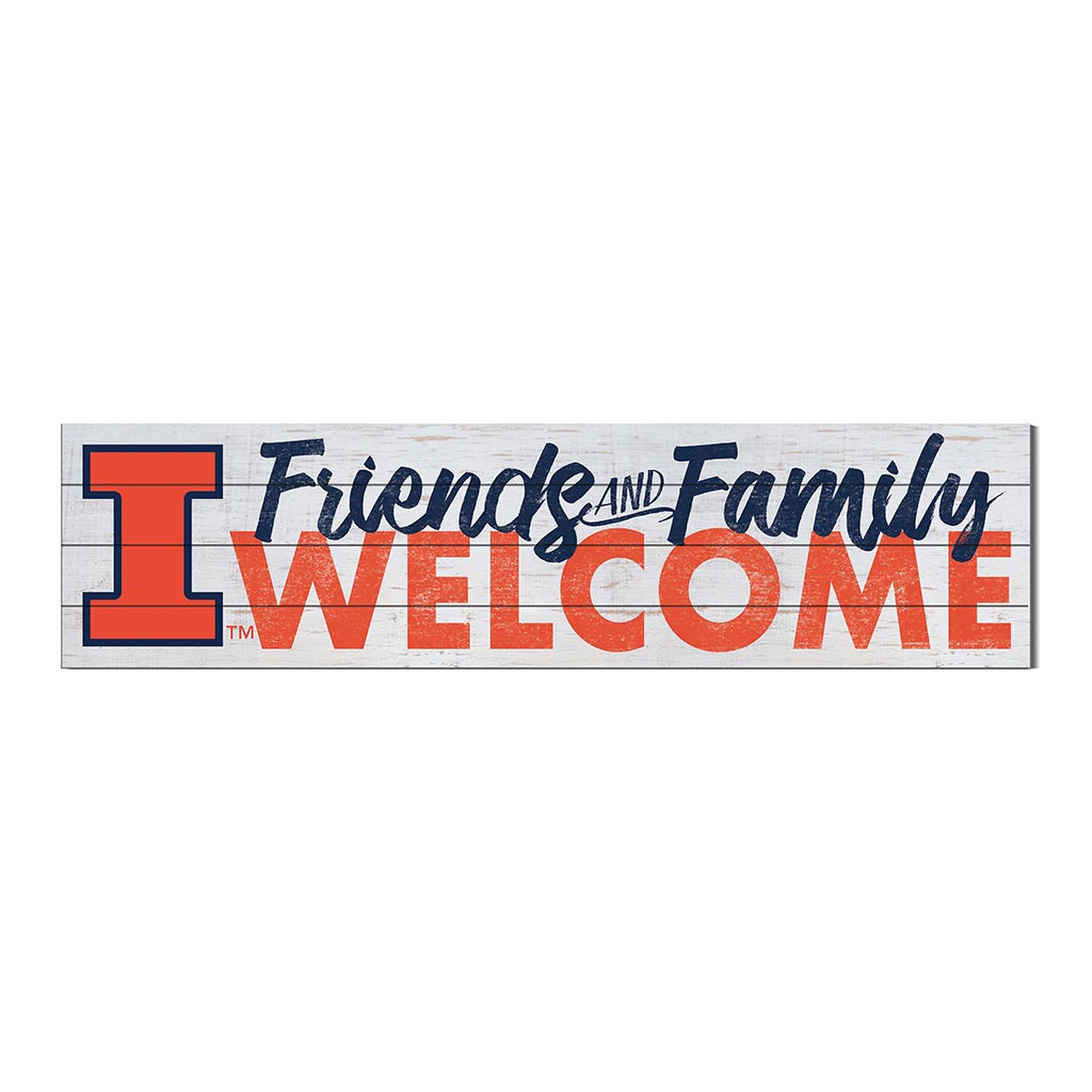 40x10 Sign Friends Family Welcome Illinois Fighting Illini