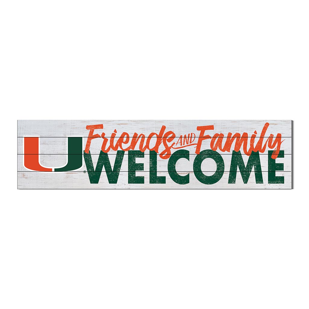 40x10 Sign Friends Family Welcome Miami Hurricanes