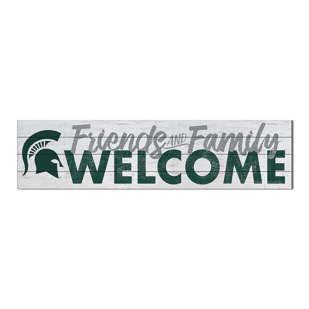 40x10 Sign Friends Family Welcome Michigan State Spartans