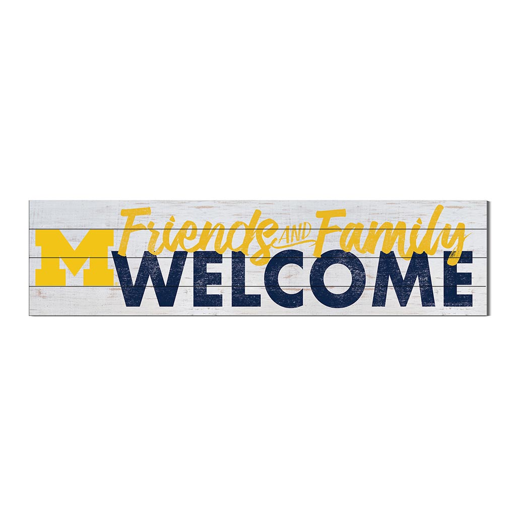 40x10 Sign Friends Family Welcome Michigan Wolverines