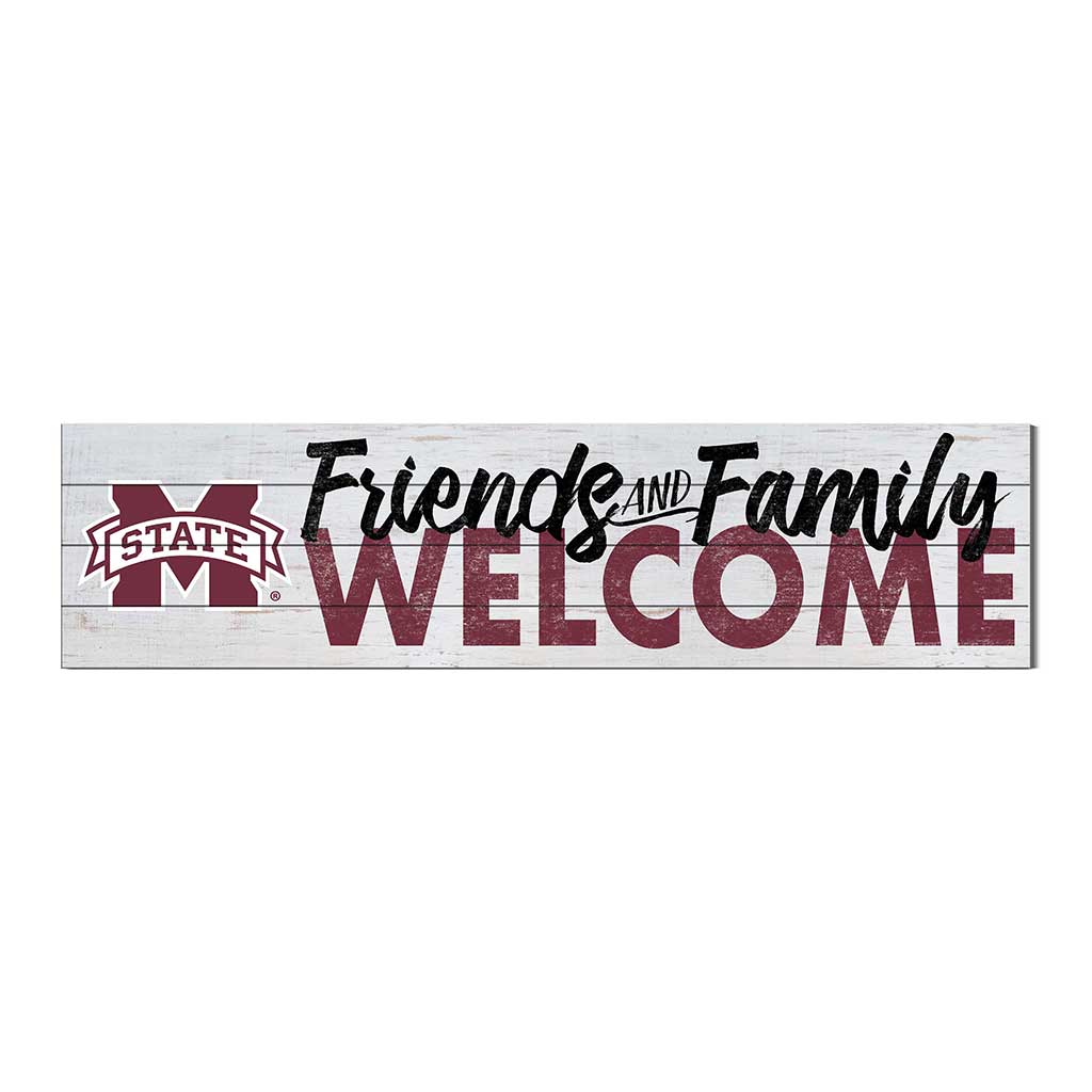 40x10 Sign Friends Family Welcome Mississippi State Bulldogs