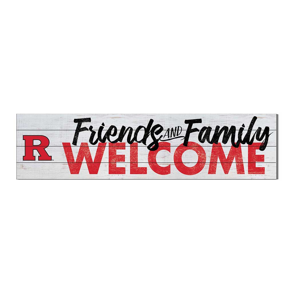 40x10 Sign Friends Family Welcome Rutgers Scarlet Knights