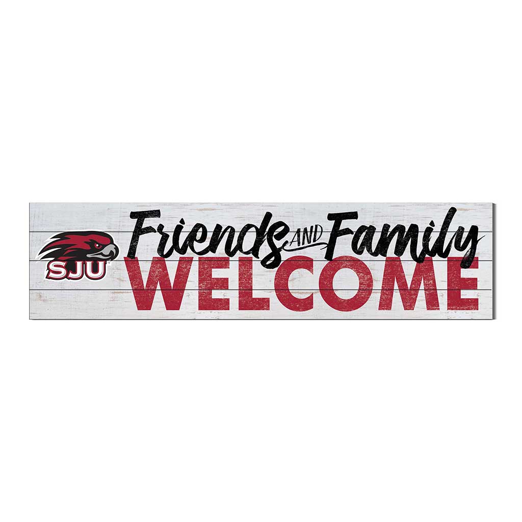 40x10 Sign Friends Family Welcome Saint Joseph's Univ Hawks
