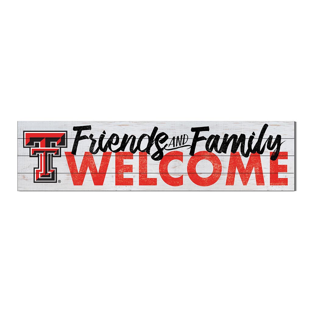 40x10 Sign Friends Family Welcome Texas Tech Red Raiders