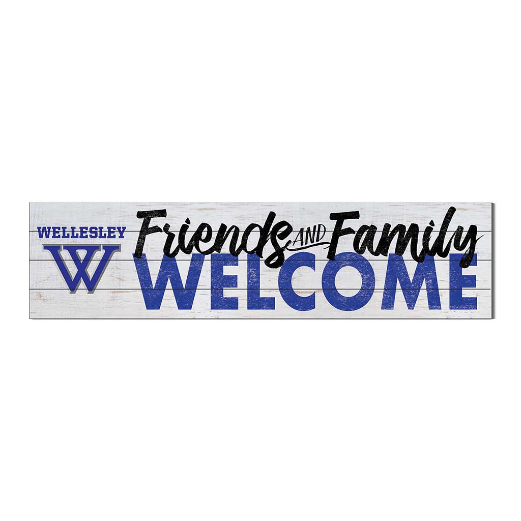 40x10 Sign Friends Family Welcome Wellesley College Blue