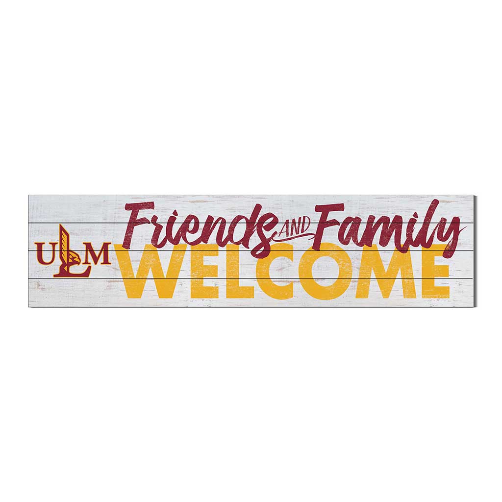 40x10 Sign Friends Family Welcome The University of Louisiana at Monroe Warhawks