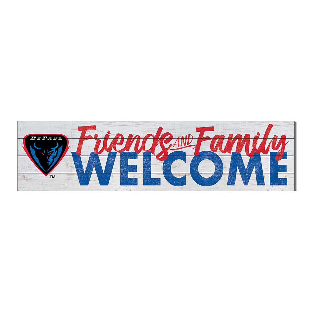 40x10 Sign Friends Family Welcome DePaul Blue Demons