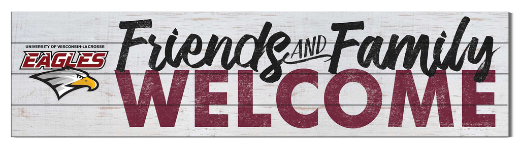 40x10 Sign Friends Family Welcome University of Wisconsin La Crosse Eagles