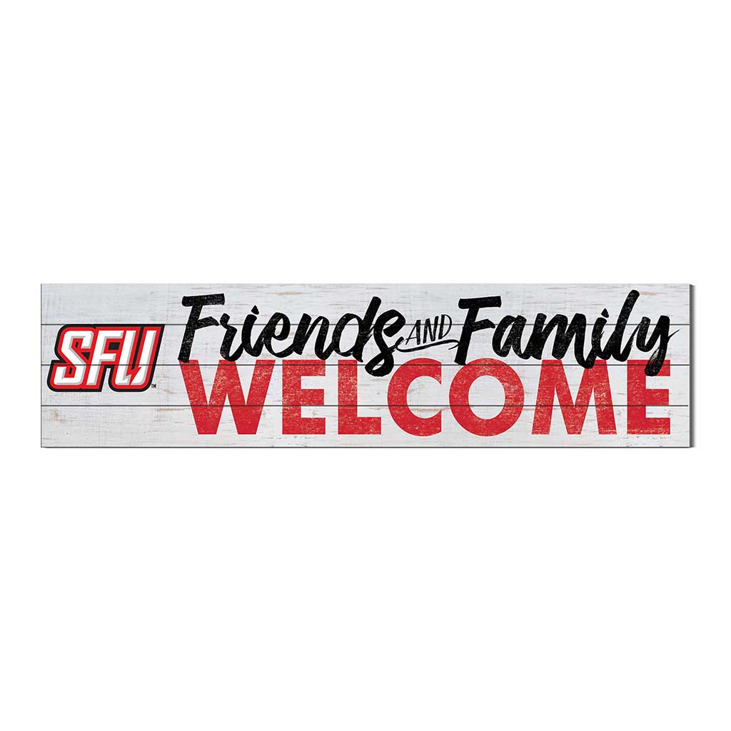 40x10 Sign Friends Family Welcome Saint Francis Red Flash