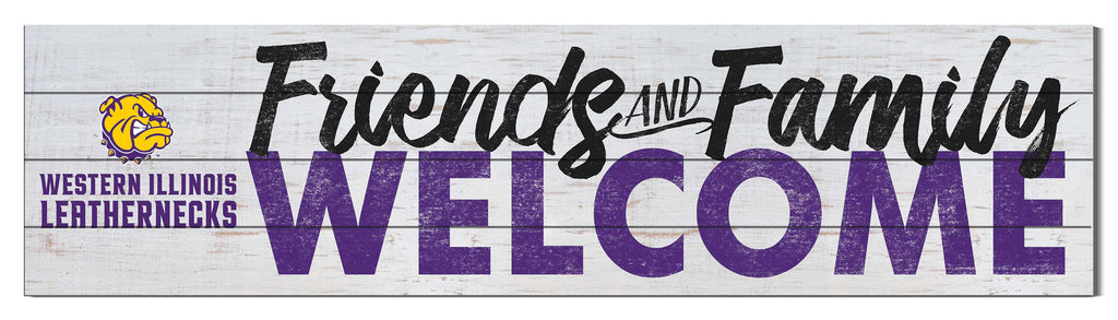 40x10 Sign Friends Family Welcome Western Illinois Leathernecks