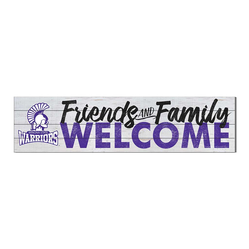 40x10 Sign Friends Family Welcome Winona State University Warriors