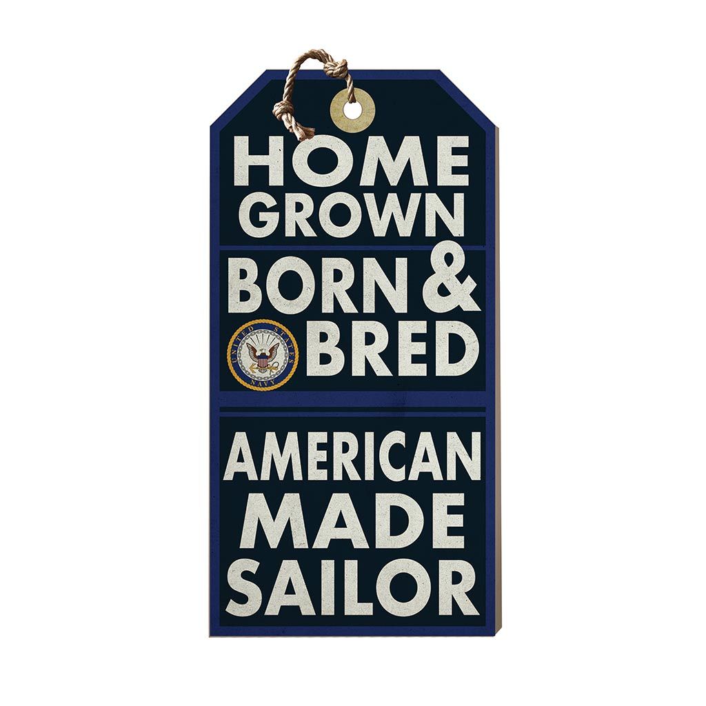 Hanging Tag Sign Homegrown Navy