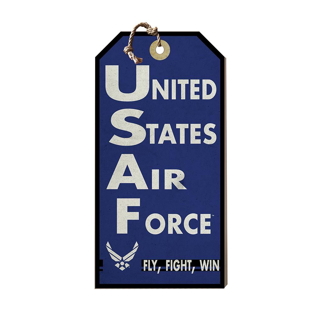 Hanging Tag Sign USAF Fly, Fight, Win Air Force