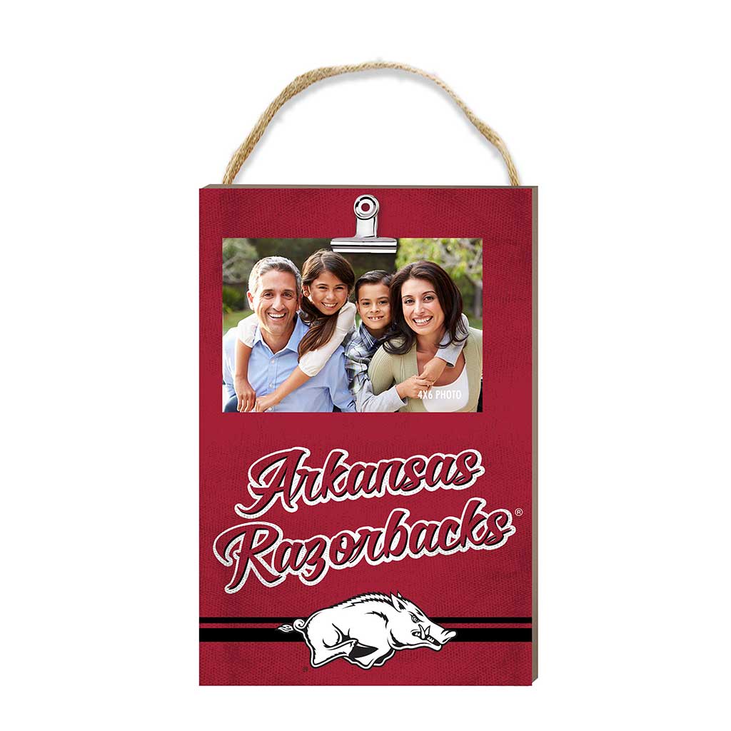 Hanging Clip-It Photo Colored Logo Arkansas Razorbacks