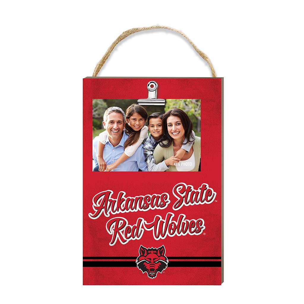 Hanging Clip-It Photo Colored Logo Arkansas State Red Wolves