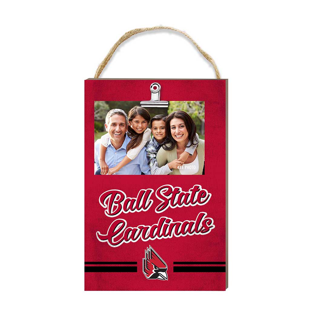 Hanging Clip-It Photo Colored Logo Ball State Cardinals